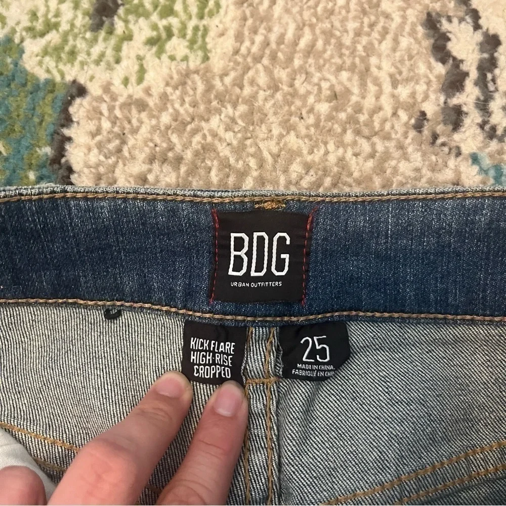 BDG Urban Outfitters High Rise Kick Flare Cropped Jeans Size 25